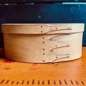 Gold Shaker Bentwood Oval Pantry Box #4